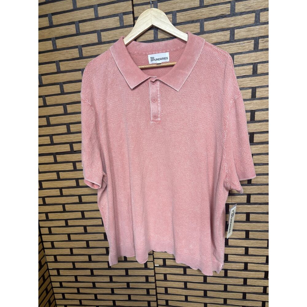 No Boundaries pink Polo Size 2X